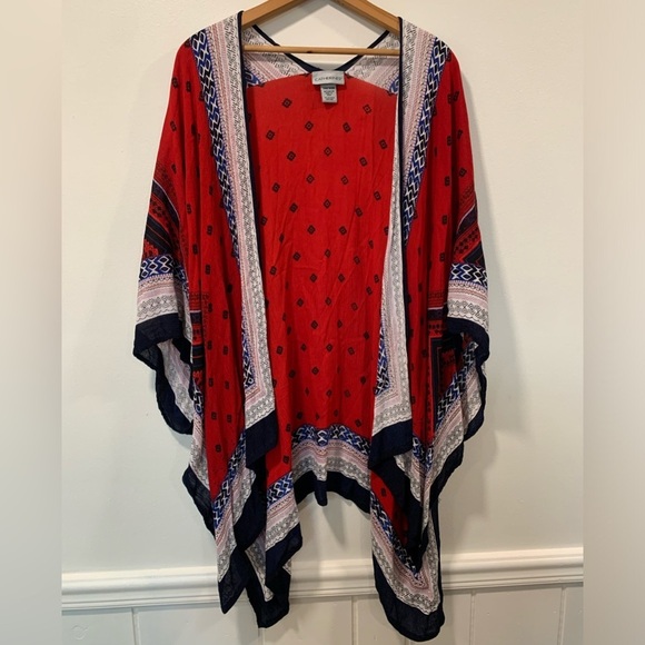 Catherines Other - CATHERINES red, white, & blue kimono
